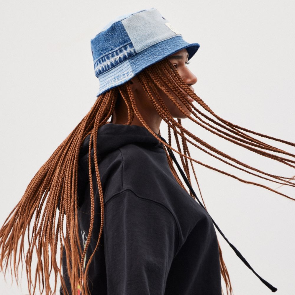 Coach Bucket Hat In Repurposed Denim Denim | COH867040