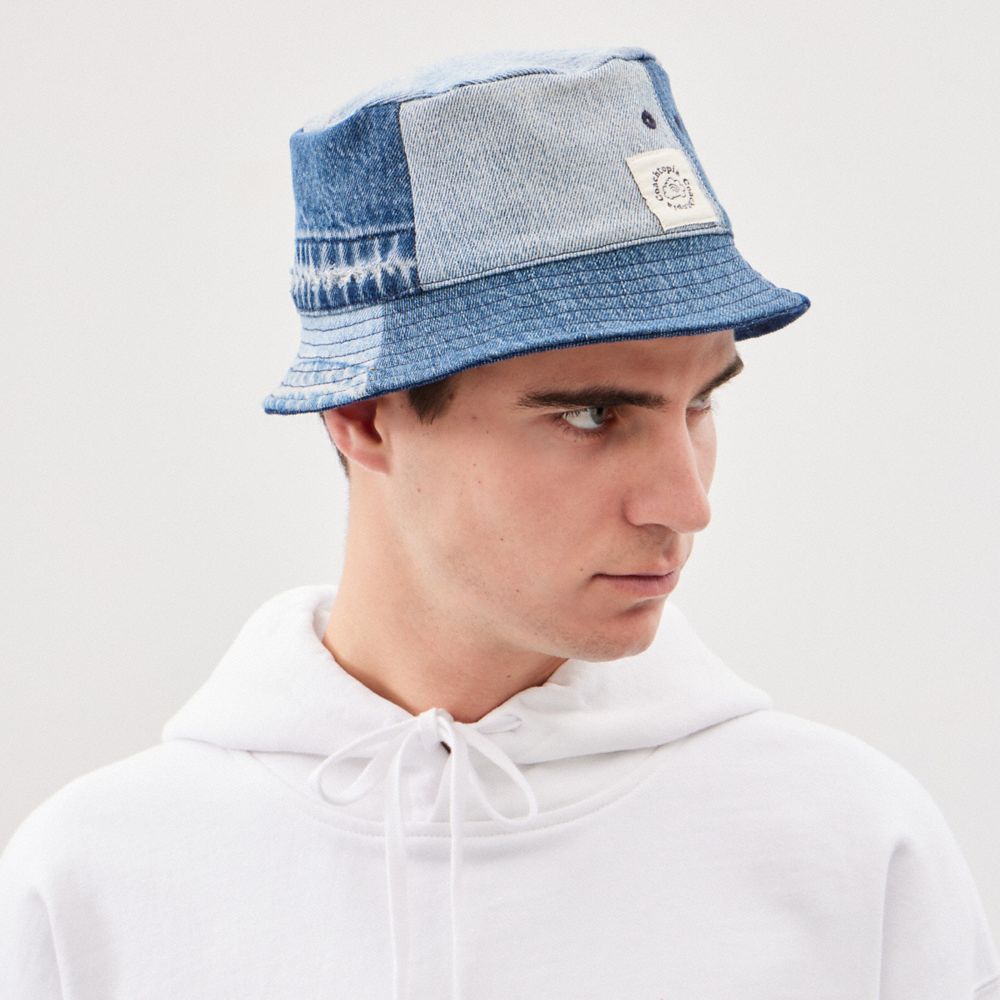 Coach Bucket Hat In Repurposed Denim Denim | COH867040
