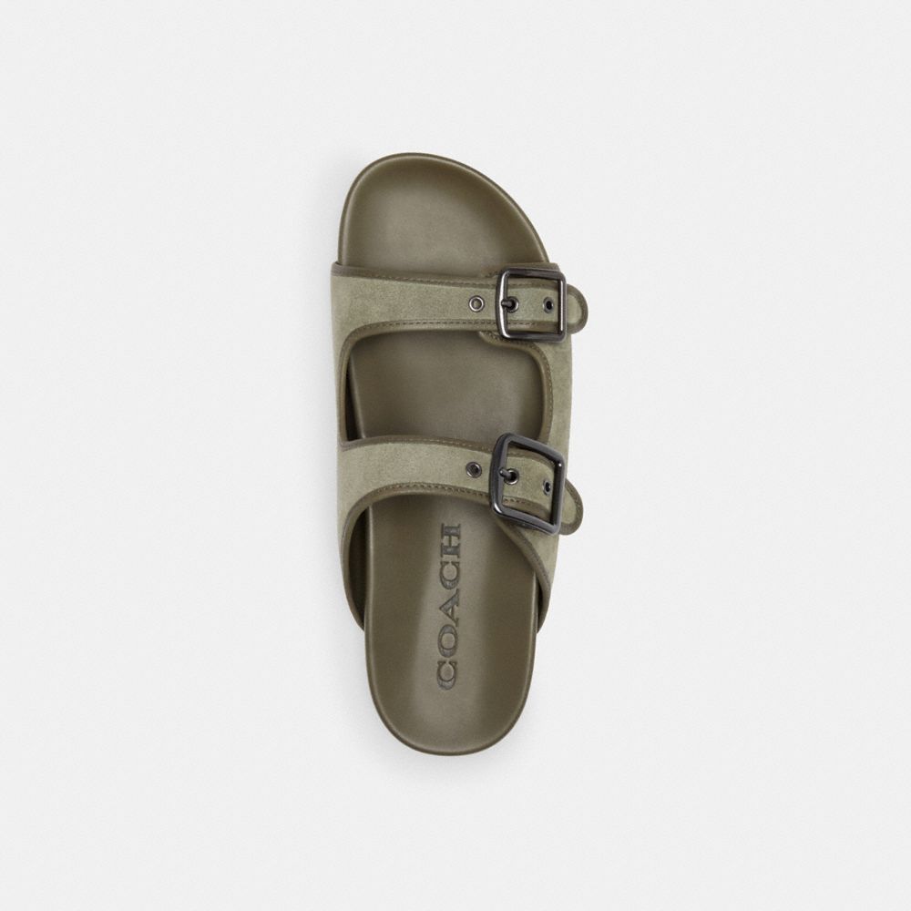 Coach Buckle Strap Sandal Army Green | COH866849