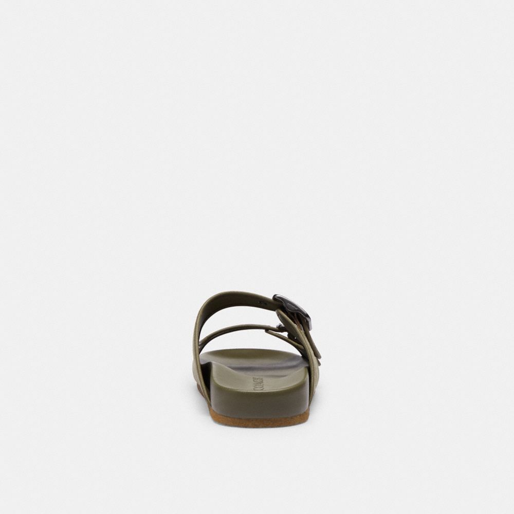 Coach Buckle Strap Sandal Army Green | COH866849