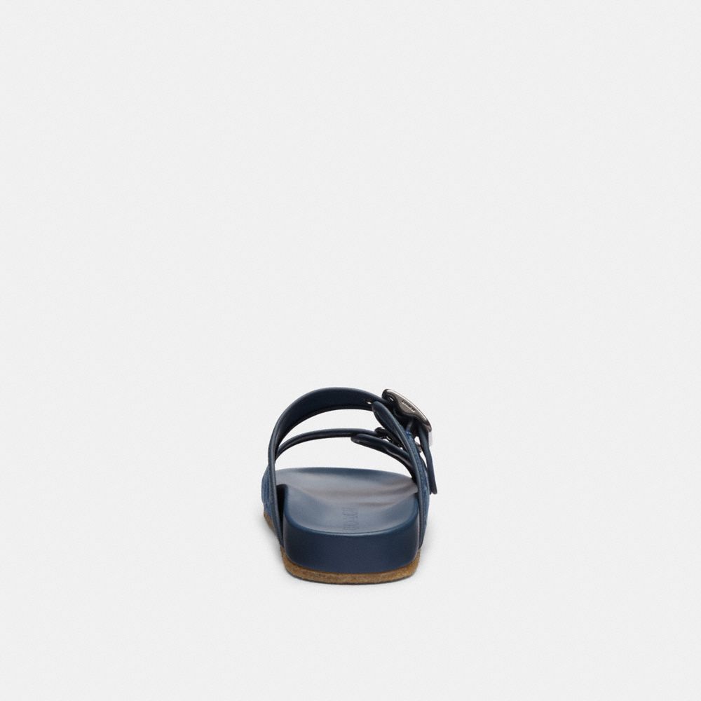Coach Buckle Strap Sandal In Signature Denim Blue Denim | COH866848