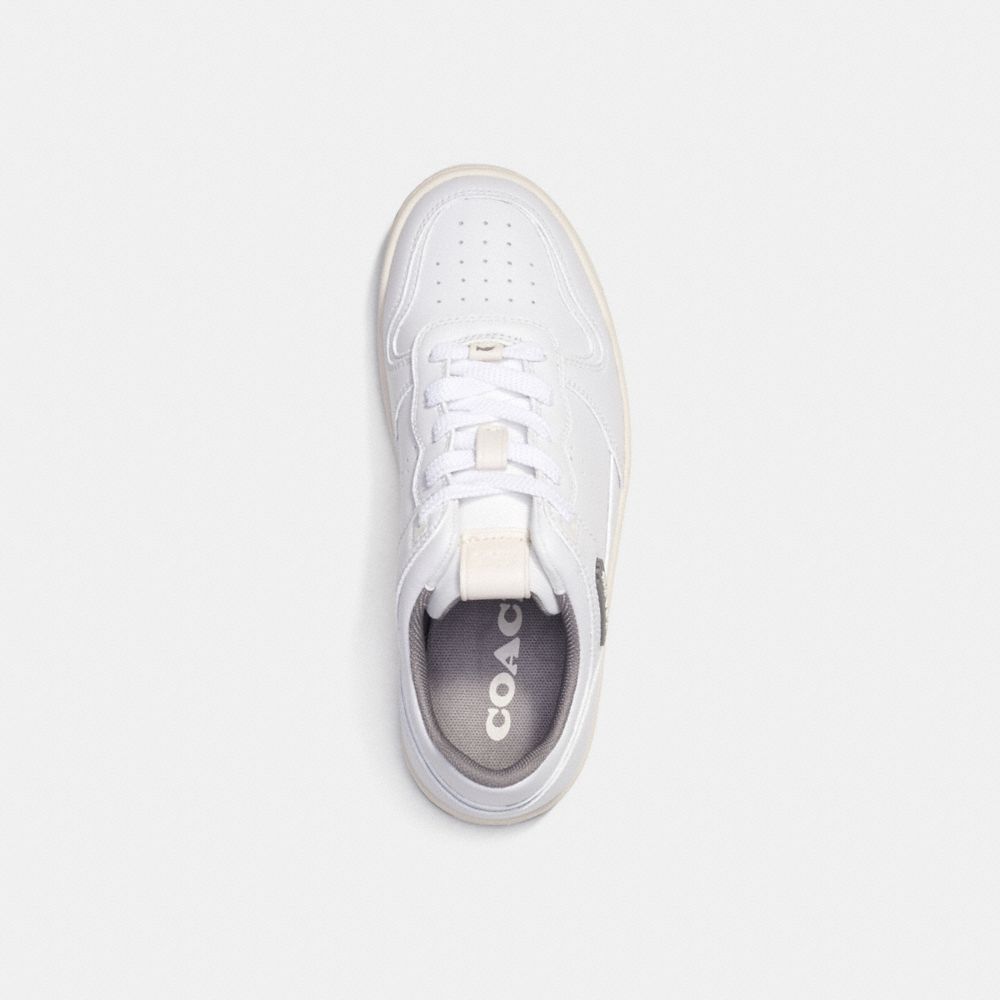 Coach C201 Low Top Sneaker Heather Grey/Optic White | COH865817