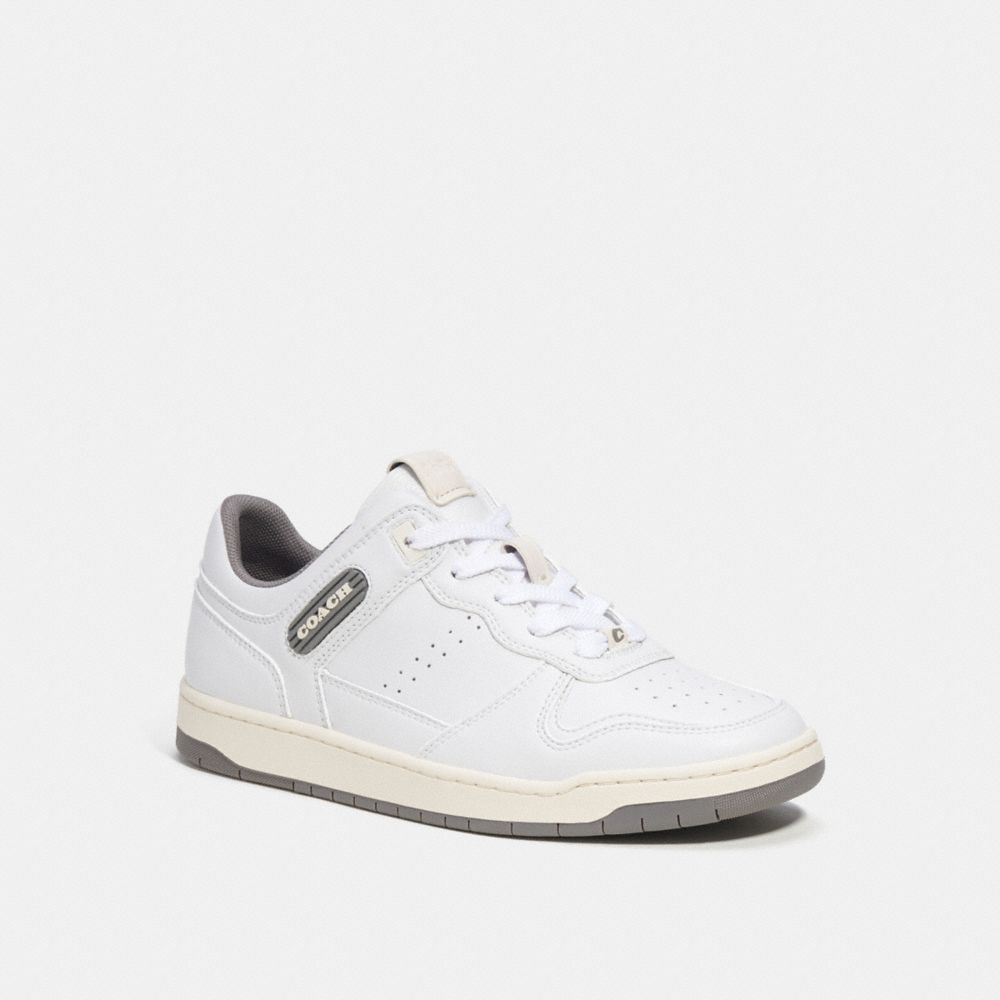 Coach C201 Low Top Sneaker Heather Grey/Optic White | COH865817