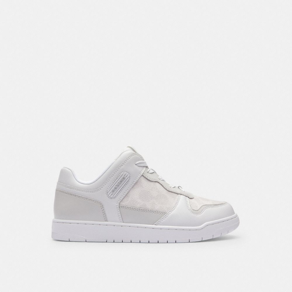 Coach C201 Low Top Sneaker In Signature Canvas Optic White | COH865816