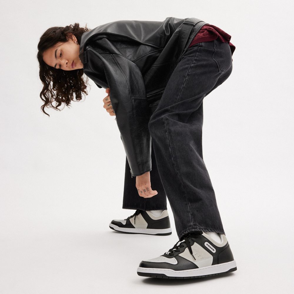 Coach C201 Sneaker Black/Light Grey | COH866806
