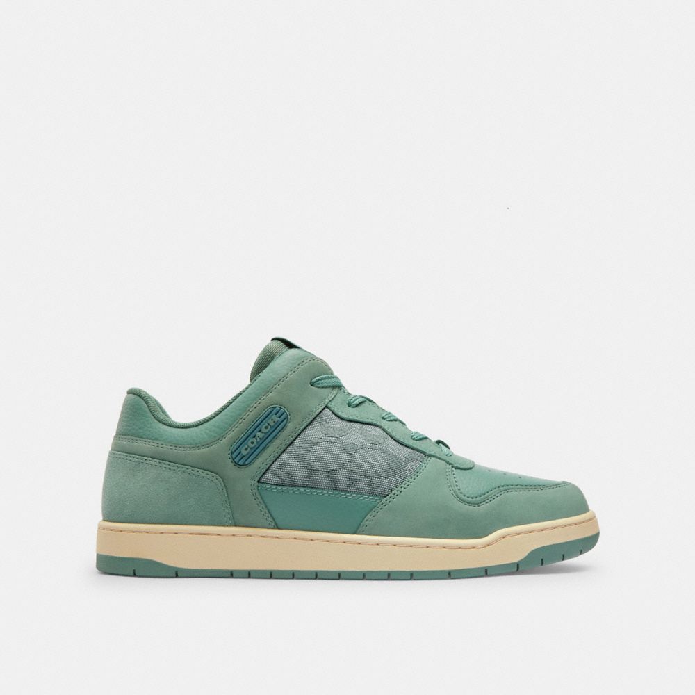 Coach C201 Sneaker In Signature Canvas Jacquard Aquamarine | COH866811