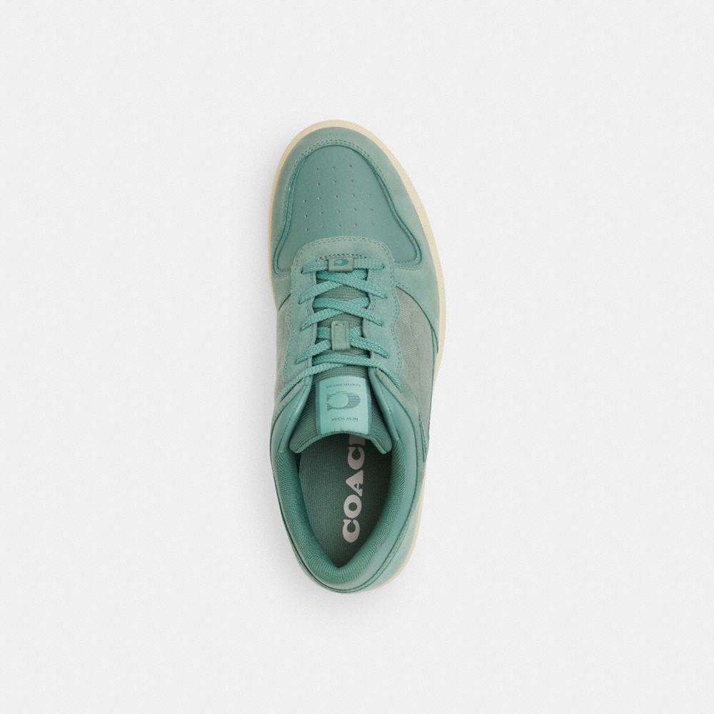 Coach C201 Sneaker In Signature Canvas Jacquard Aquamarine | COH866811