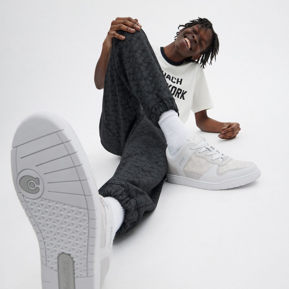 Coach C201 Sneaker In Signature Canvas Optic White | COH866786