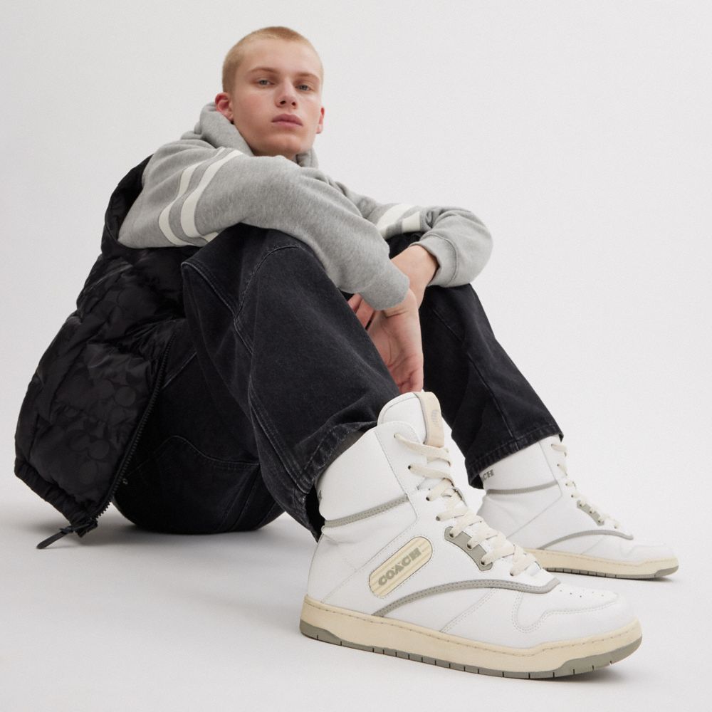 Coach C202 High Top Sneaker Optic White | COH866791
