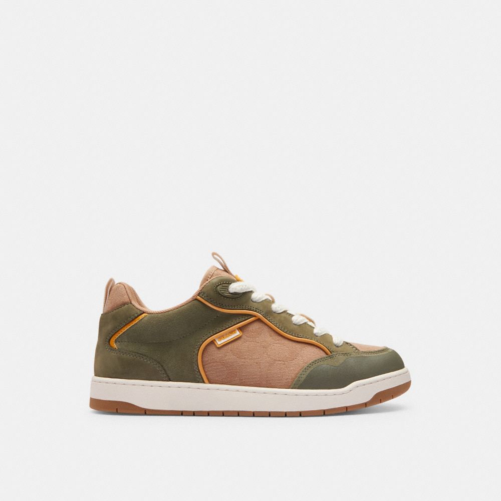 Coach C203 Sneaker In Signature Canvas Army Green | COH866779