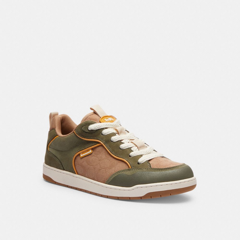 Coach C203 Sneaker In Signature Canvas Army Green | COH866779