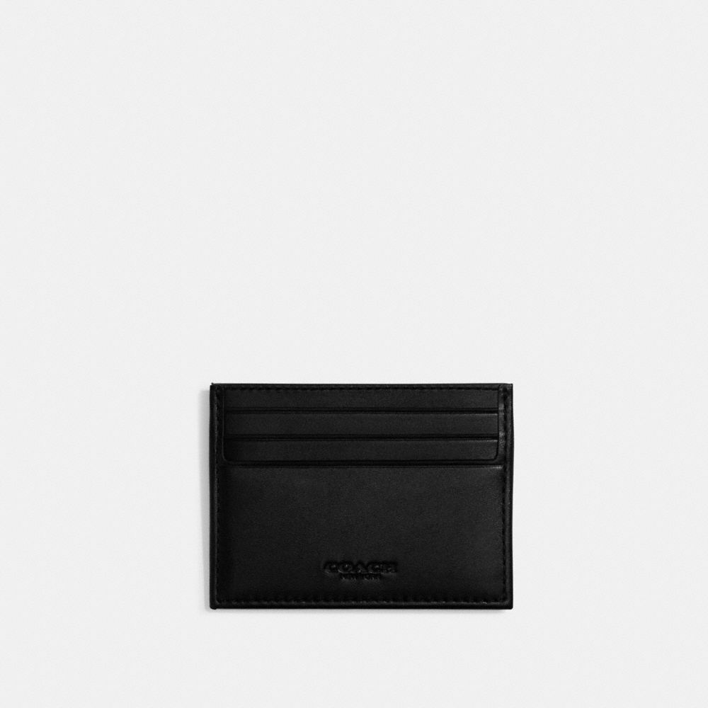 Coach Card Case In Signature Jacquard Charcoal/Black | COH866763