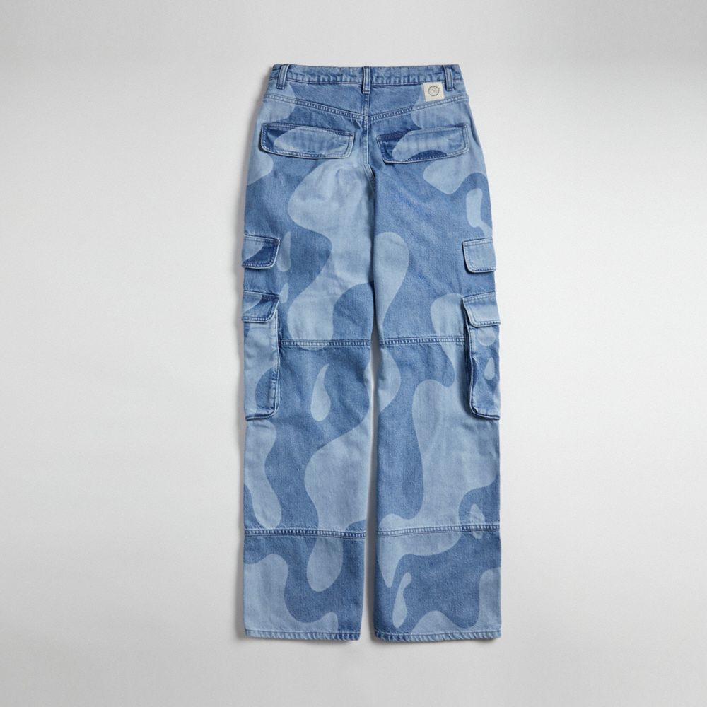 Coach Cargo Pants In Wavy Wash Denim | COH866939