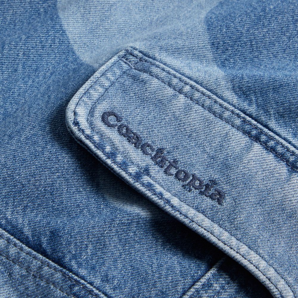 Coach Cargo Pants In Wavy Wash Denim | COH866939