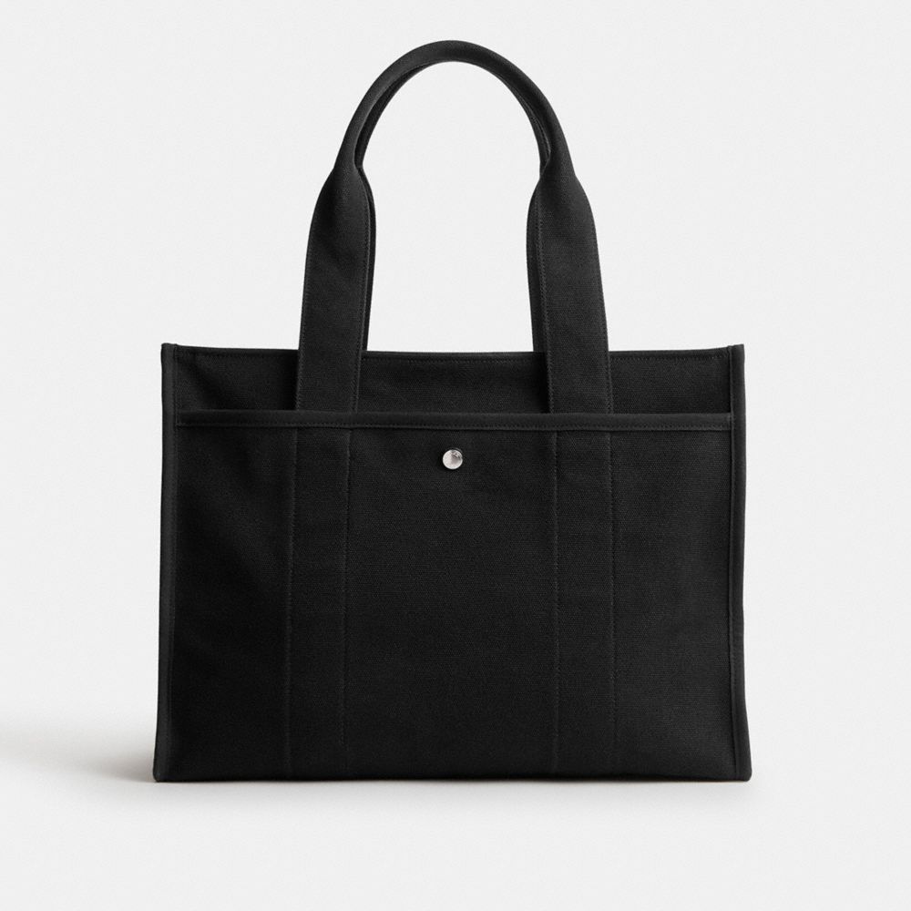 Coach Cargo Tote Bag 42 Silver/Black | COH865101
