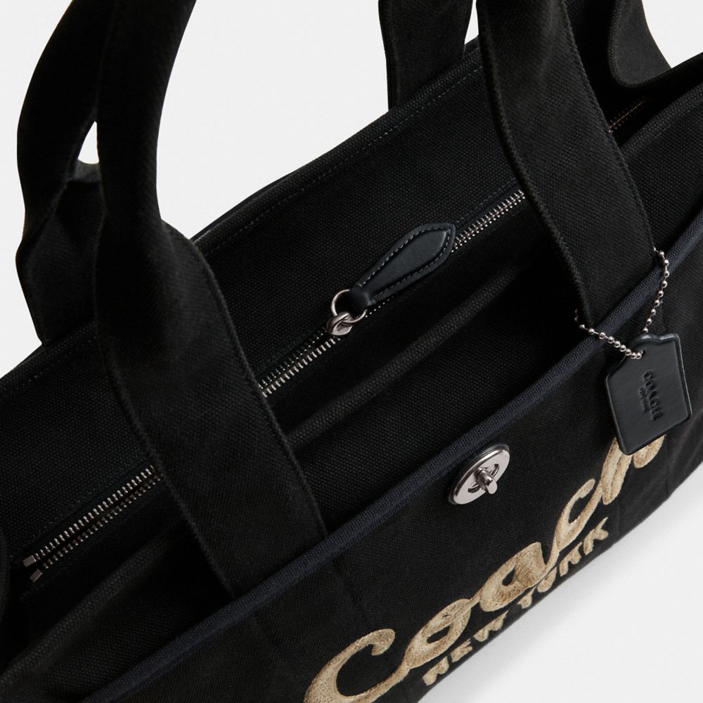 Coach Cargo Tote Bag 42 Silver/Black | COH865101