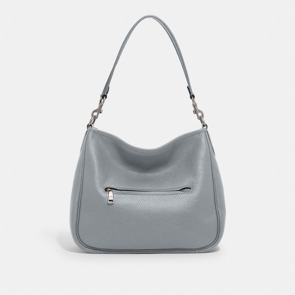 Coach Cary Shoulder Bag Pebble Leather/Silver/Grey Blue | COH864733