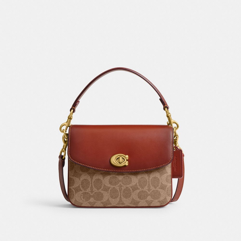 Coach Cassie Crossbody Bag 19 In Signature Canvas Coated Canvas/Brass/Tan/Rust | COH865386