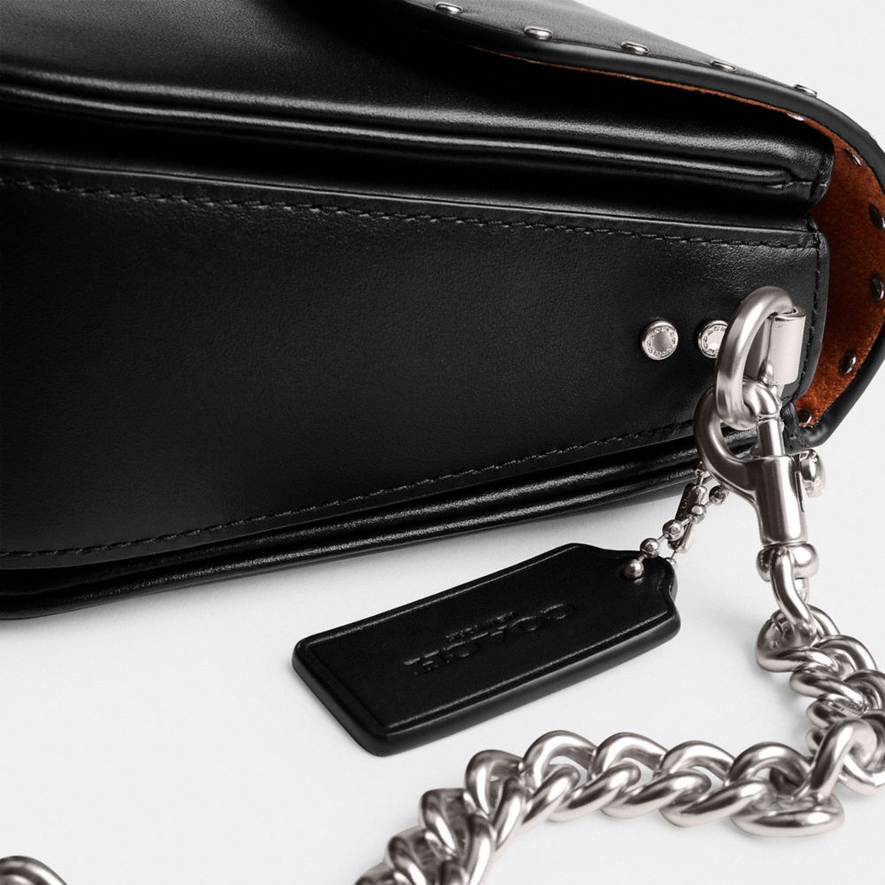 Coach Cassie Crossbody Bag 19 With Rivets Silver/Black | COH865388
