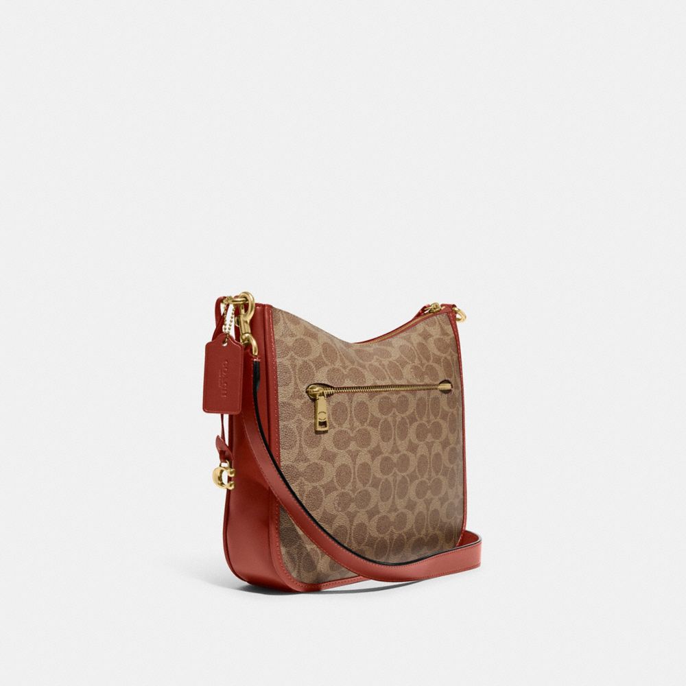 Coach Chaise Crossbody Bag In Signature Canvas Brass/Tan/Rust | COH865330