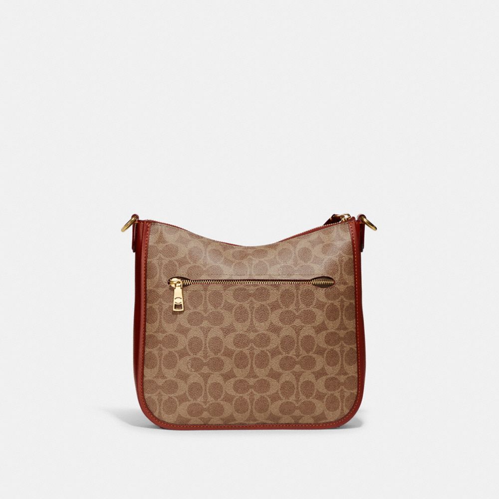 Coach Chaise Crossbody Bag In Signature Canvas Brass/Tan/Rust | COH865330