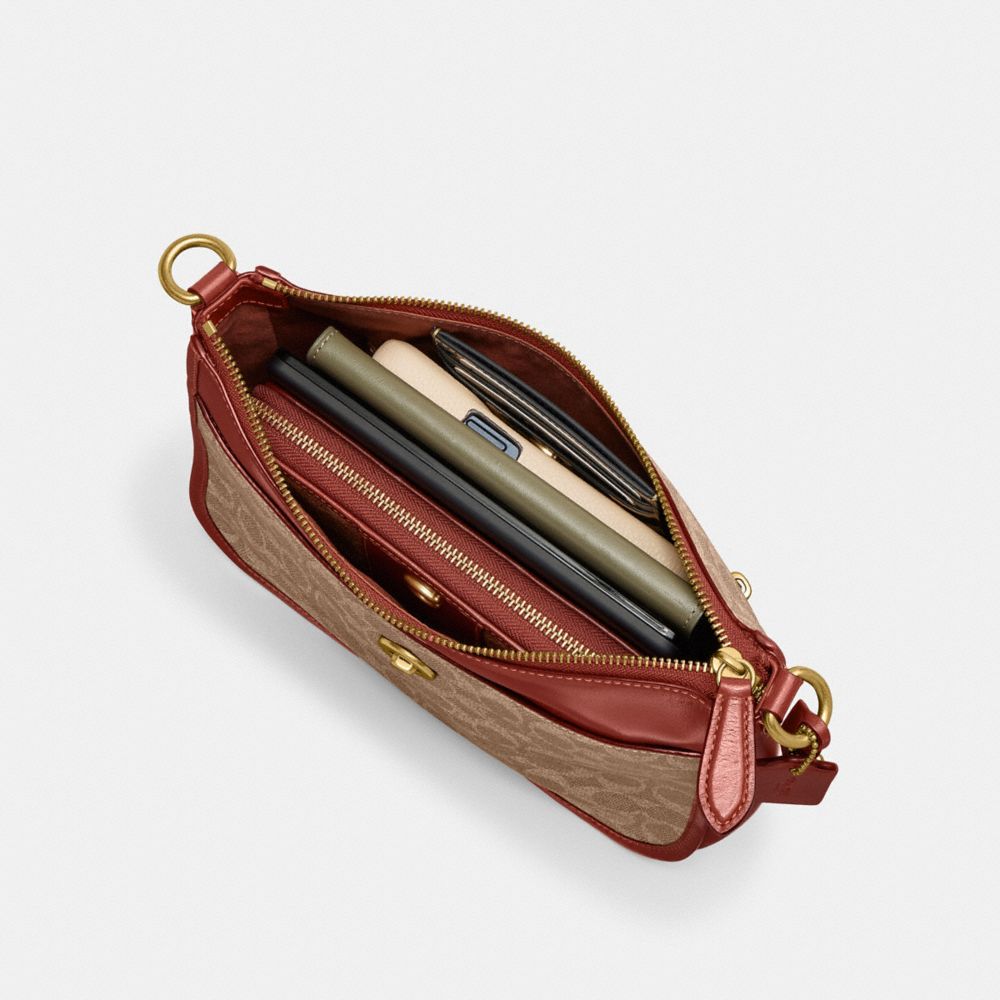 Coach Chaise Crossbody Bag In Signature Canvas Brass/Tan/Rust | COH865330