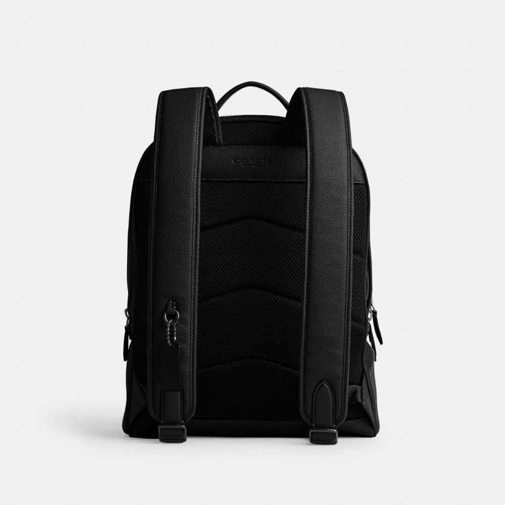 Coach Charter Backpack Polished Pebble Leather/Black | COH865472