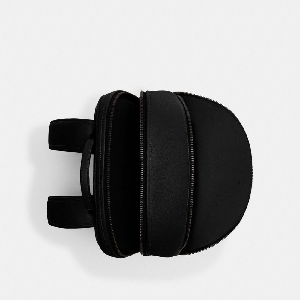 Coach Charter Backpack Polished Pebble Leather/Black | COH865472