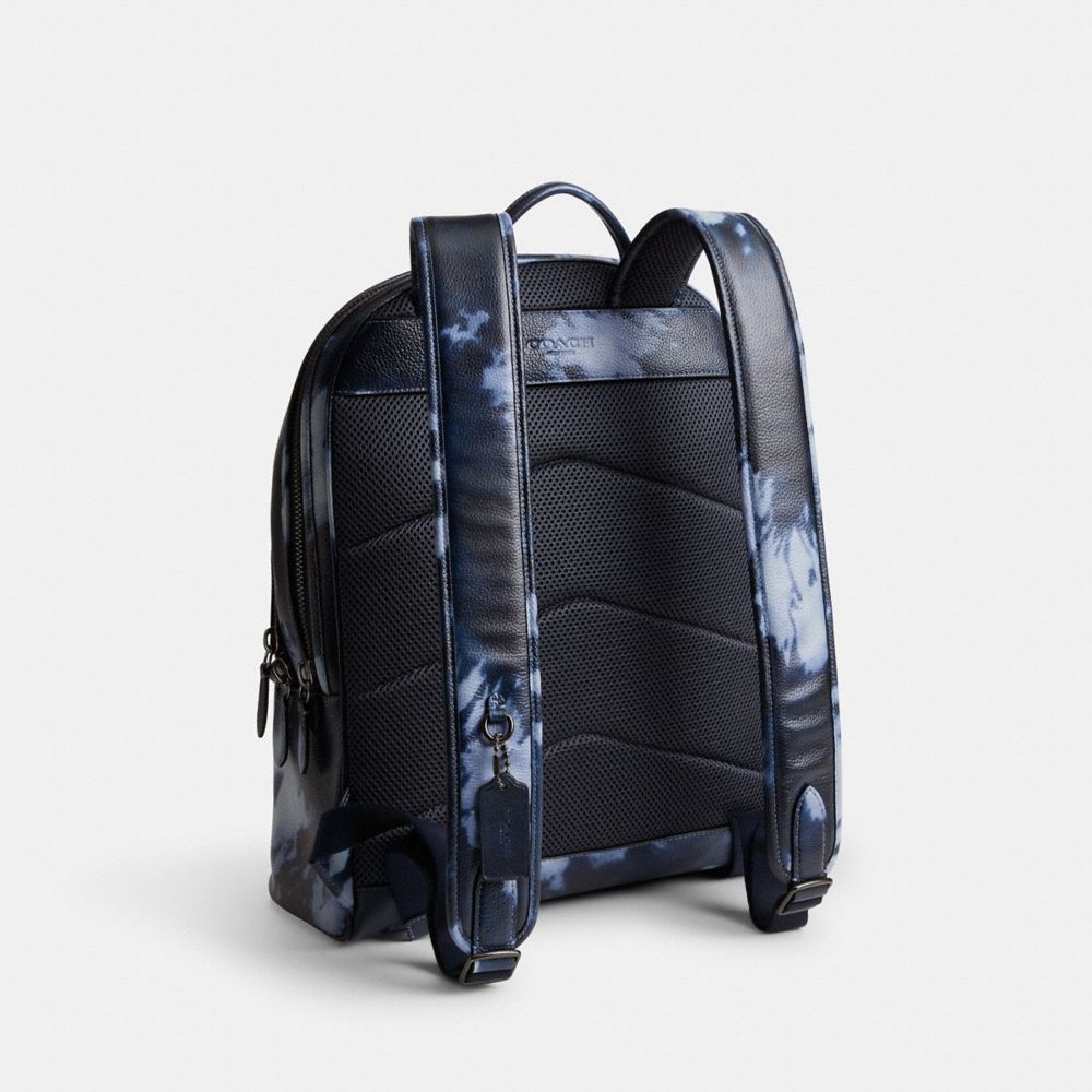 Coach Charter Backpack With Tie Dye Print Midnight Navy Multi | COH865483