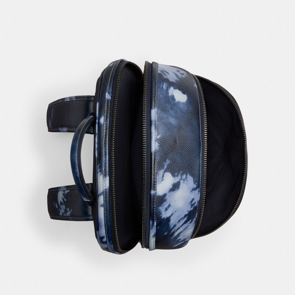 Coach Charter Backpack With Tie Dye Print Midnight Navy Multi | COH865483