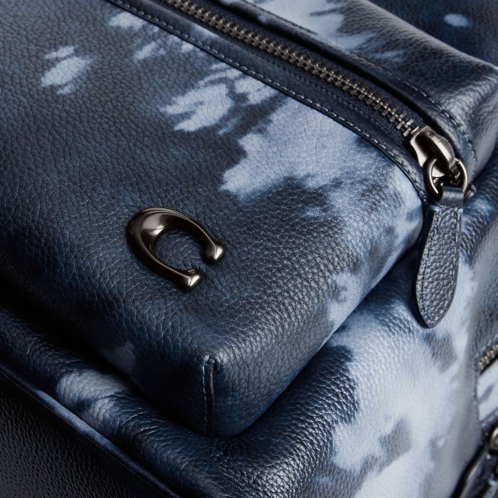 Coach Charter Backpack With Tie Dye Print Midnight Navy Multi | COH865483