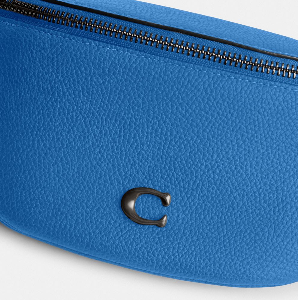 Coach Charter Belt Bag 7 Polished Pebble Leather/Blueberry | COH866666