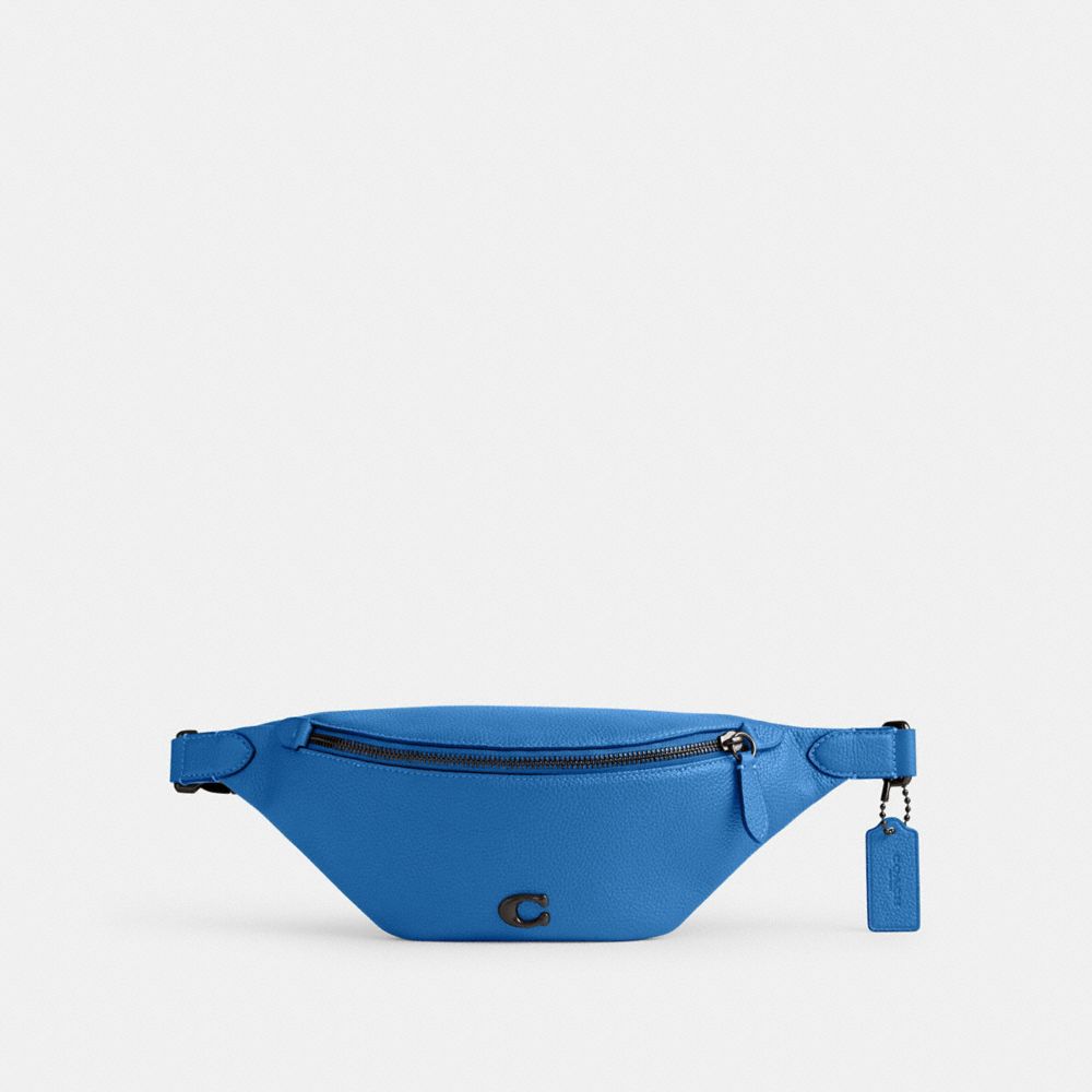 Coach Charter Belt Bag 7 Polished Pebble Leather/Blueberry | COH866666