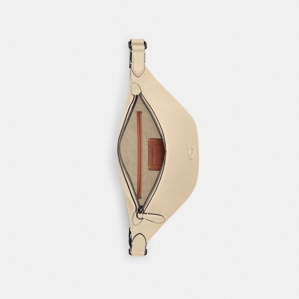 Coach Charter Belt Bag 7 Polished Pebble Leather/Ivory | COH865433