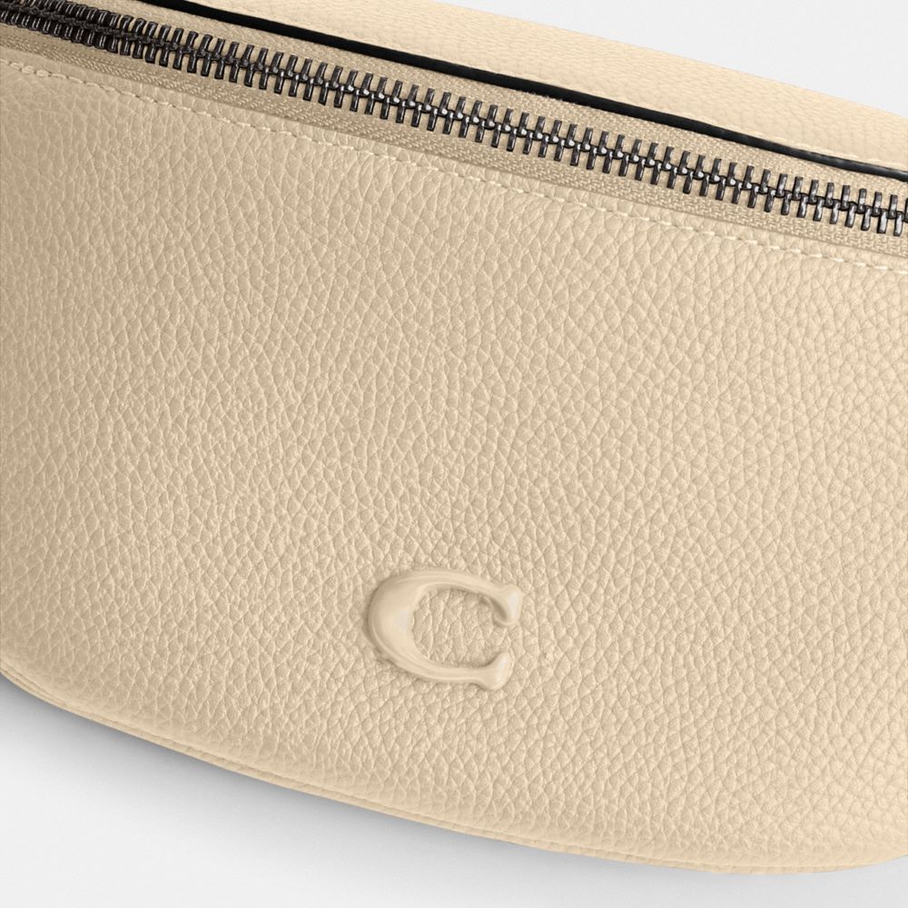Coach Charter Belt Bag 7 Polished Pebble Leather/Ivory | COH865433