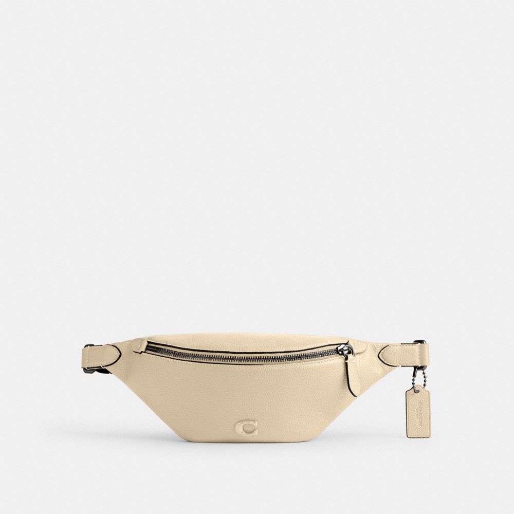 Coach Charter Belt Bag 7 Polished Pebble Leather/Ivory | COH865433