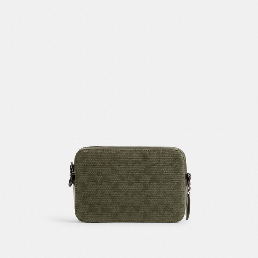 Coach Charter Crossbody 19 In Signature Canvas Jacquard Army Green | COH866565