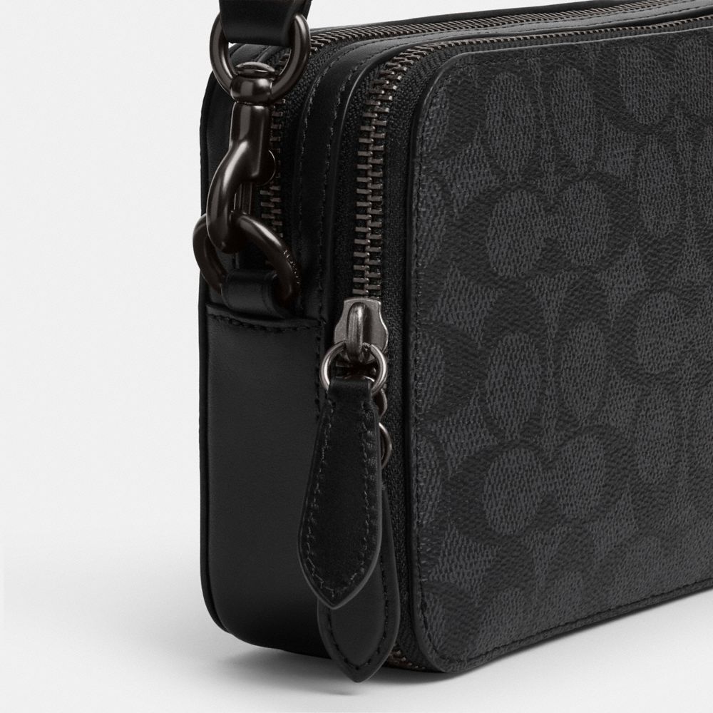 Coach Charter Crossbody 19 In Signature Canvas Signature Coated Canvas/Charcoal | COH866601