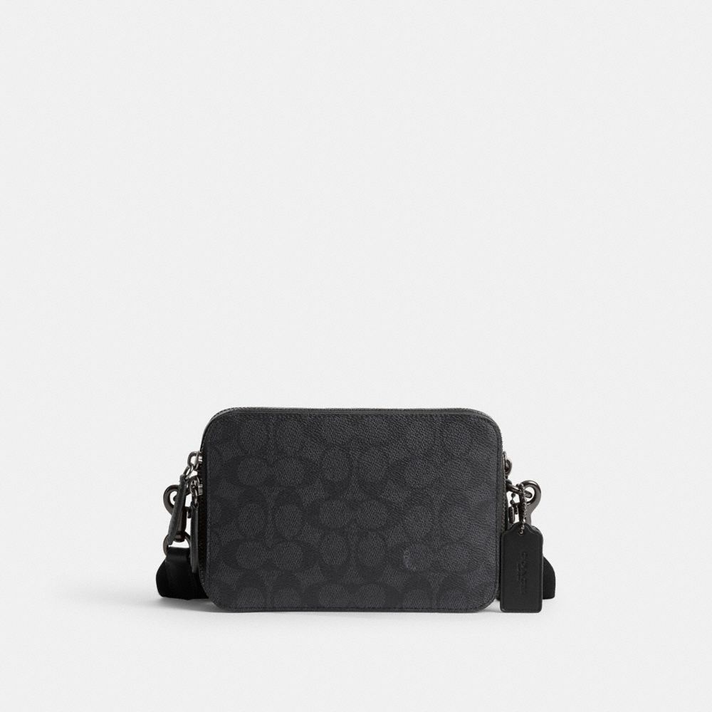 Coach Charter Crossbody 19 In Signature Canvas Signature Coated Canvas/Charcoal | COH866601