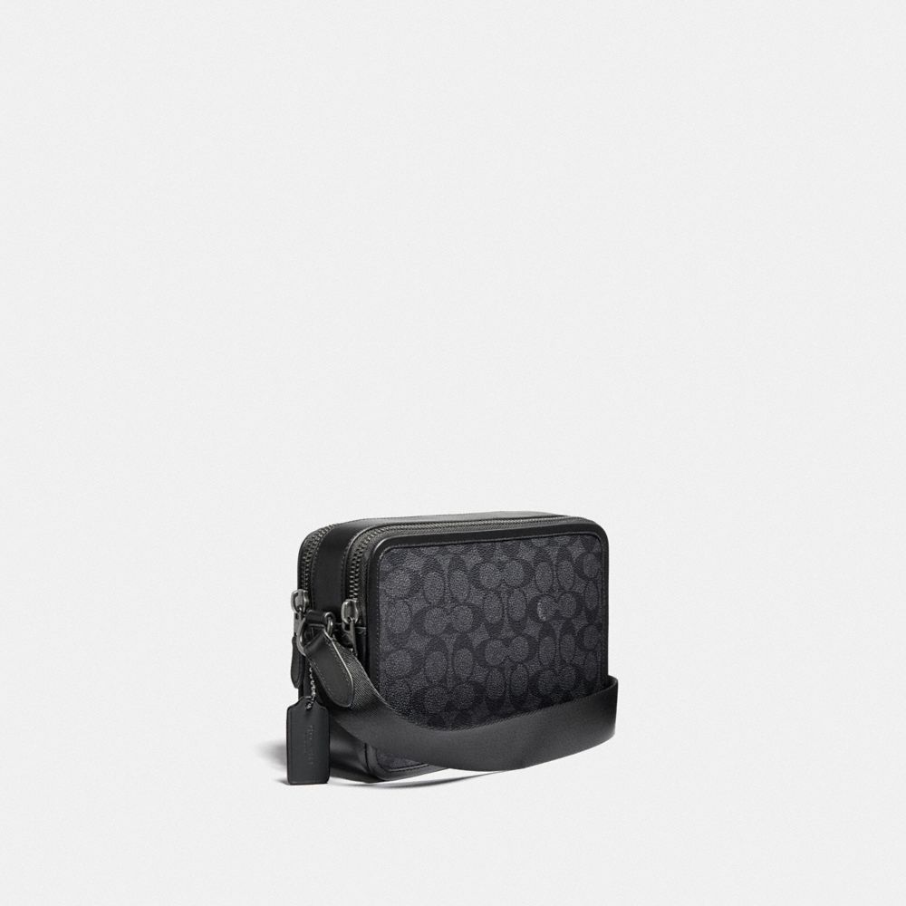 Coach Charter Crossbody Bag 24 In Signature Canvas Canvas/Black Copper/Charcoal | COH866595