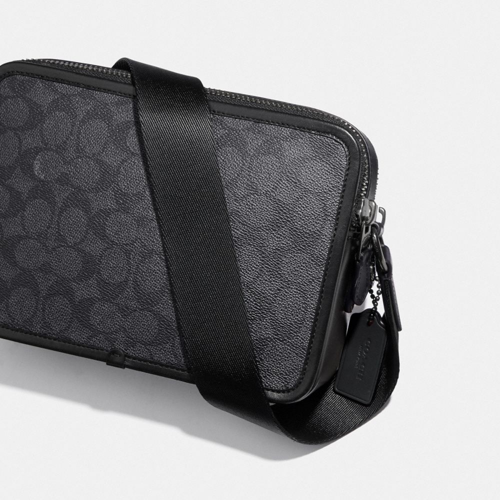 Coach Charter Crossbody Bag 24 In Signature Canvas Canvas/Black Copper/Charcoal | COH866595