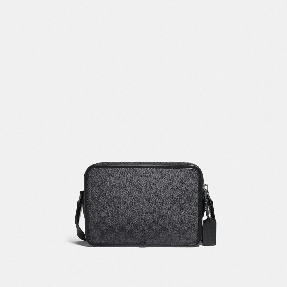 Coach Charter Crossbody Bag 24 In Signature Canvas Canvas/Black Copper/Charcoal | COH866595