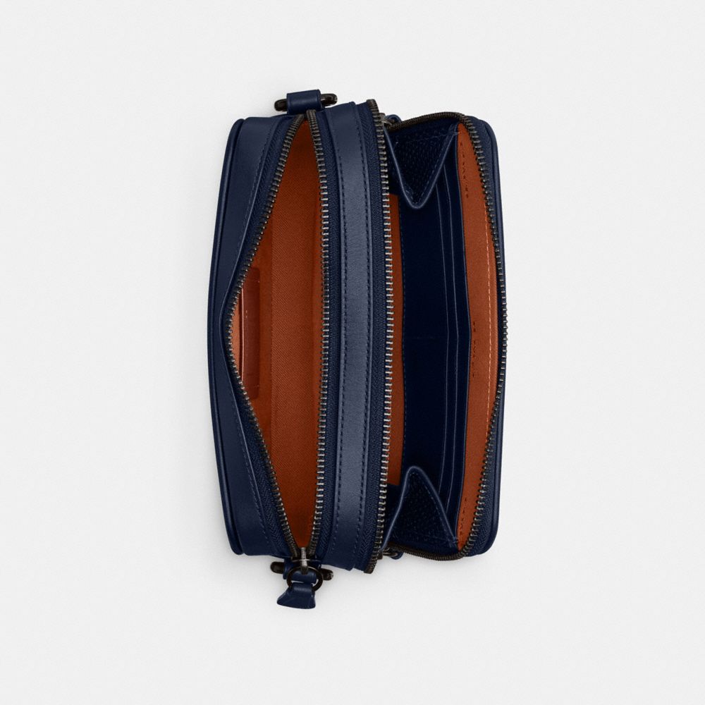 Coach Charter Crossbody With Hybrid Pouch Glovetan Leather/Deep Blue | COH866597