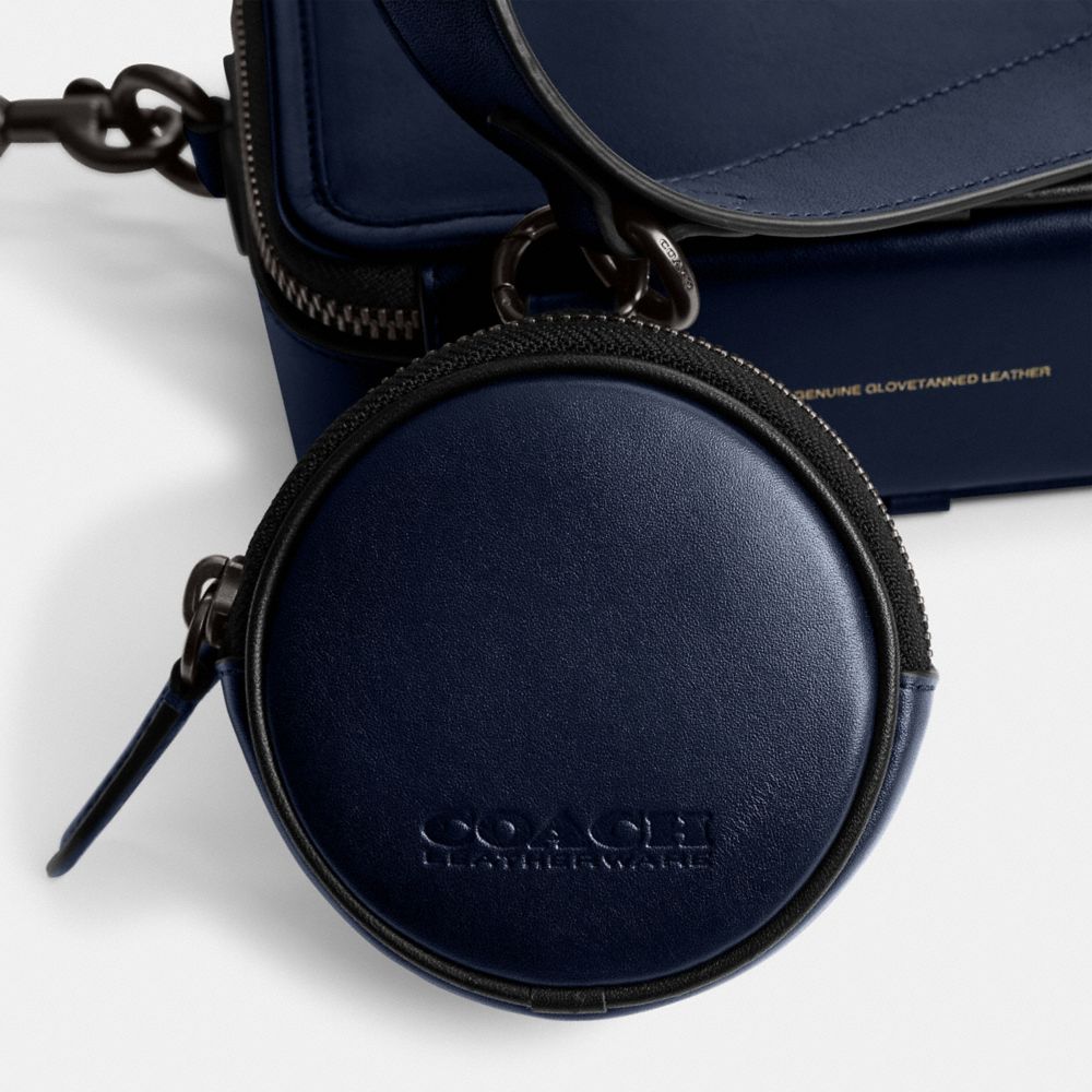 Coach Charter Crossbody With Hybrid Pouch Glovetan Leather/Deep Blue | COH866597