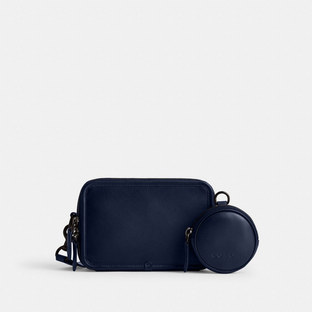 Coach Charter Crossbody With Hybrid Pouch Glovetan Leather/Deep Blue | COH866597
