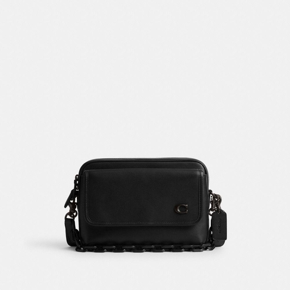 Coach Charter Flap Crossbody 24 Black | COH866613