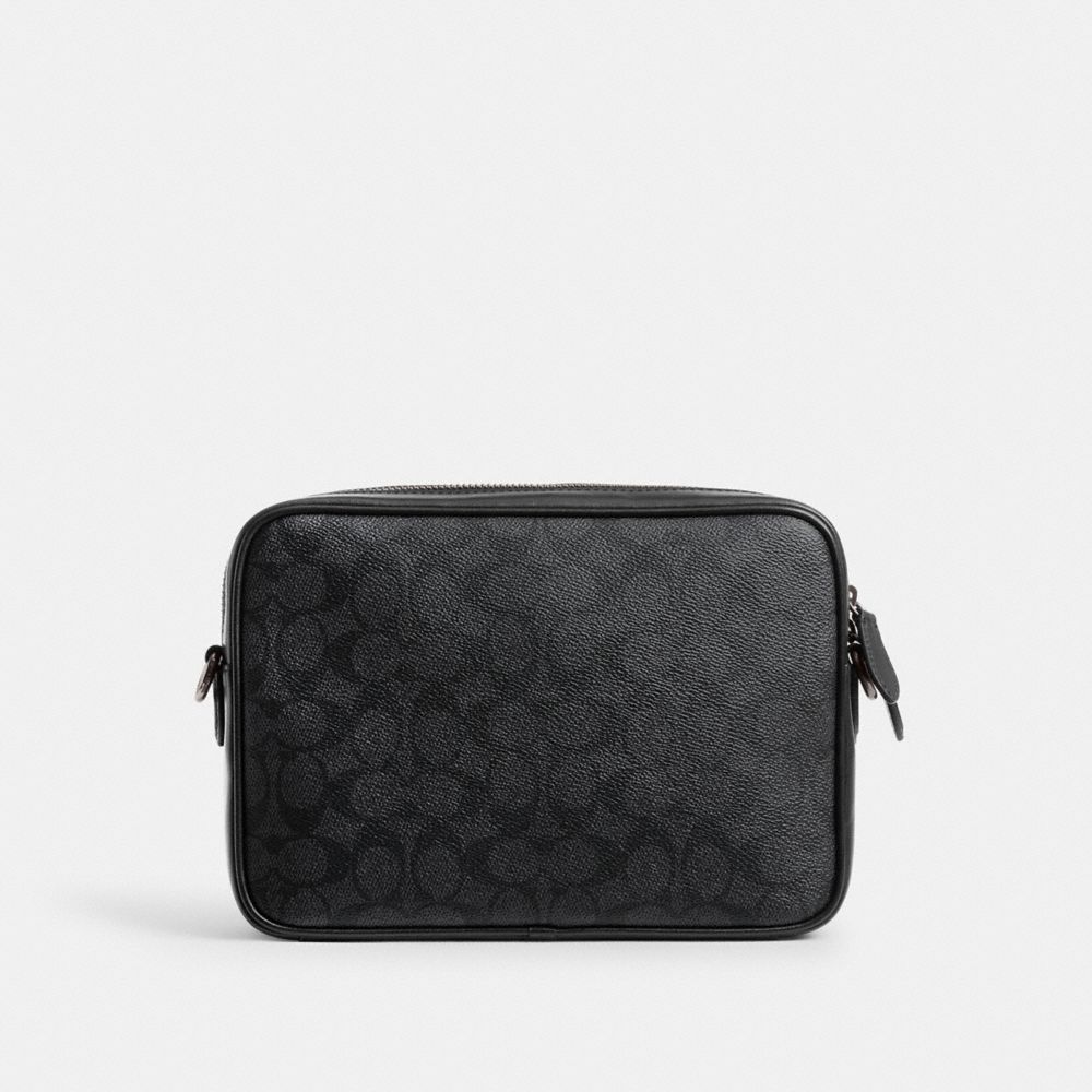 Coach Charter Flap Crossbody 24 In Signature Canvas Charcoal | COH866612