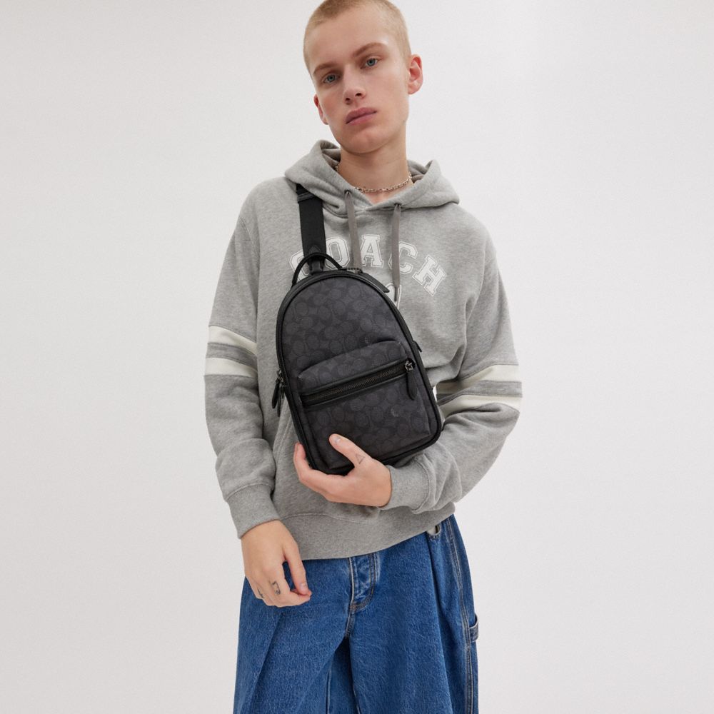 Coach Charter Pack In Signature Canvas Signature Coated Canvas/Charcoal | COH866588