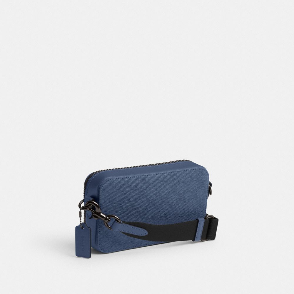 Coach Charter Slim Crossbody In Signature Canvas Jacquard Washed Chambray | COH866566