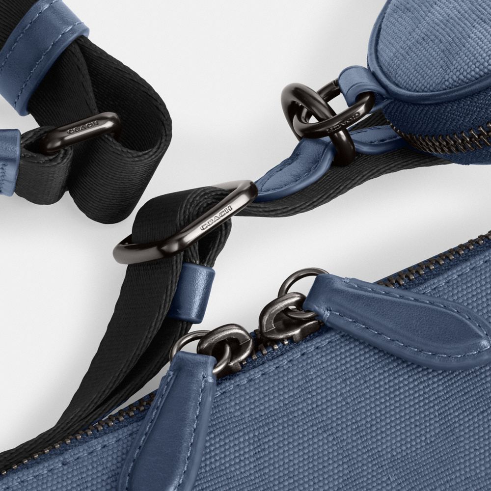 Coach Charter Slim Crossbody In Signature Canvas Jacquard Washed Chambray | COH866566